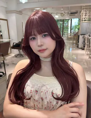 ロング カラー 縮毛・髪質改善🩰 mai🐰ྀི🤍のヘアスタイル