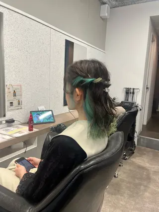 ミディアム カラー ヘアアレンジ 🍓艶髪/ヘッドスパ ハイライト/新谷のヘアスタイル