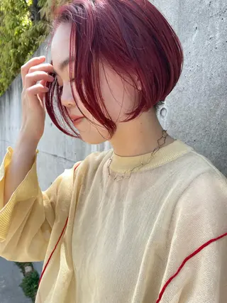 ショート カラー silo所属・silo MOKA 顔周りカット🦦のヘアスタイル