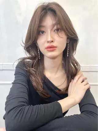 ロング カラー 韓国風カラー✄ カズホのヘアスタイル
