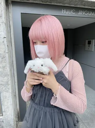 ショート カラー ヘアアレンジ メンズ キッズ 💟Chloe原宿店 🩶ハイトーンのヘアスタイル