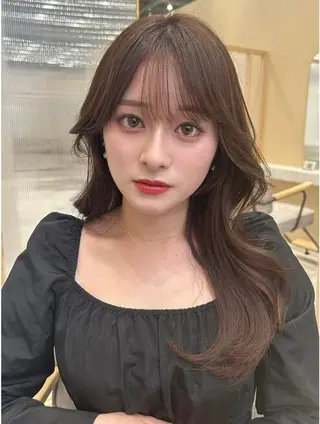セミロング 髪質改善🇰🇷レイ ヤーカット/艶透明髪のヘアスタイル