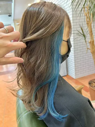 ロング カラー 石井 佑樹のヘアスタイル