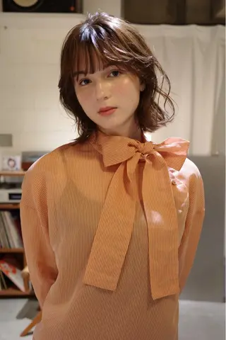 ミディアム 才下 ゆいのヘアスタイル