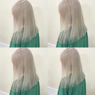 ミディアム カラー レイヤーウルフ エクステ磯部のヘアスタイル