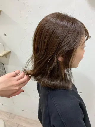 ミディアム カラー 🍑艶髪✖️暖色系 ✨momoka🍑のヘアスタイル