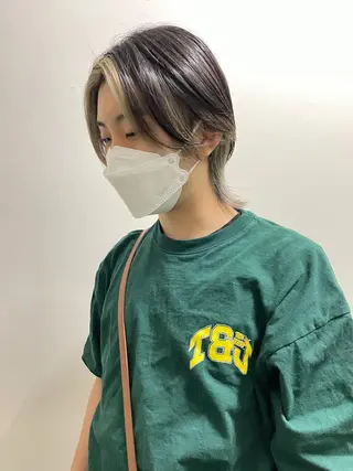 カラー メンズ silo所属・silo MOKA 顔周りカット🦦のヘアスタイル