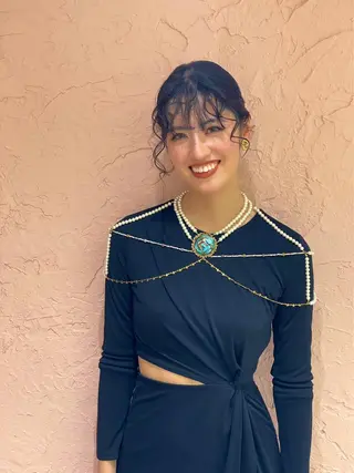 セミロング ヘアアレンジ 松永 梨央のヘアスタイル