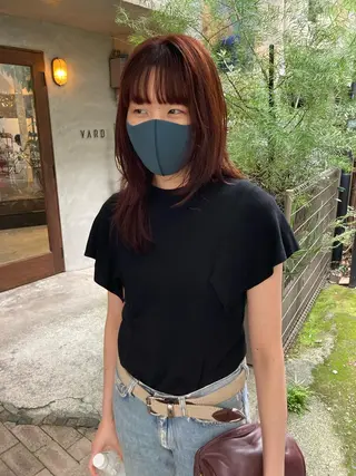 セミロング 金田 夏野のヘアスタイル