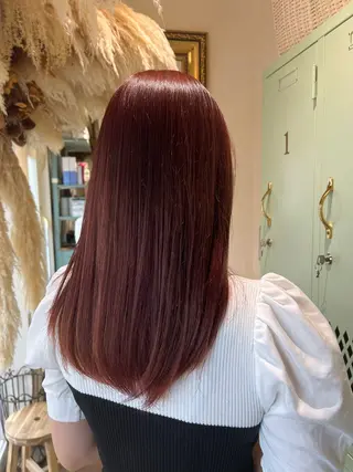 ロング 朝が楽になる艶髪縮毛 ✨中稲明梨のヘアスタイル