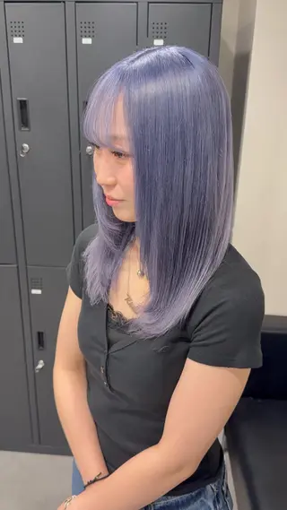 セミロング カラー ハイトーン美容師 🤍のあ🤍のヘアスタイル