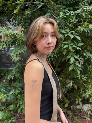 カラー mao 暖色 海外風カラー🌿❤️のヘアスタイル