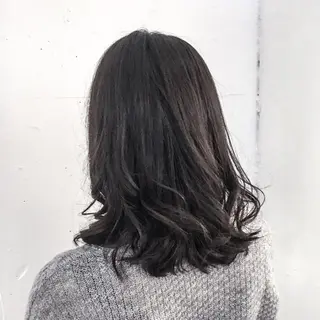 ミディアム カラー パーマ トミタ アツシのヘアスタイル