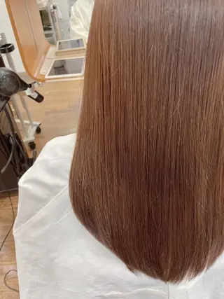 セミロング カラー 透明感｜暖色カラー｜ SUZUKAのヘアスタイル