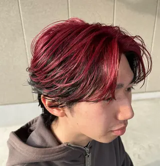 ショート カラー メンズ 艶々🫧ハイトーン 輝のヘアスタイル
