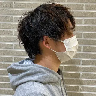 ショート パーマ メンズ 赤本悠斗波巻きパーマ メンズパーマのヘアスタイル