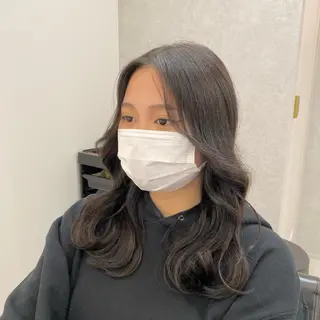 セミロング カラー 髪質改善 ヒデのヘアスタイル