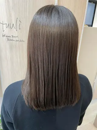 セミロング カラー 西 めぐみのヘアスタイル