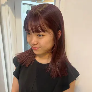 セミロング ボブパーマ🥣KON コンナツミのヘアスタイル