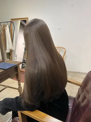 ロング 🪞透けヘア髪質改善 艶ベージュ/nagiのヘアスタイル