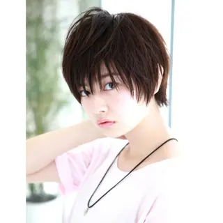 ショート カラー パーマ ヘアアレンジ メンズ かわい ゆうな 髪質改善/縮毛矯正のヘアスタイル