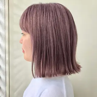 ミディアム カラー ANNA /艶髪/ハイトーンのヘアスタイル