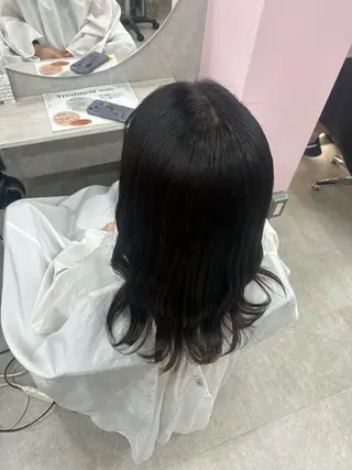 ロング カラー ヘアアレンジ 大宮/韓国風🩶/ 七海芽亜利のヘアスタイル