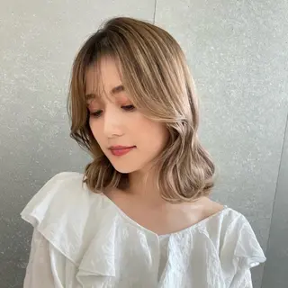 ミディアム 韓国ヘア/艶髪/ 透明感カラー/つぐみのヘアスタイル