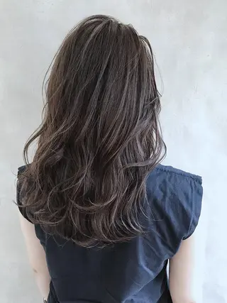 セミロング カラー MOU namba ムウナンバのヘアスタイル