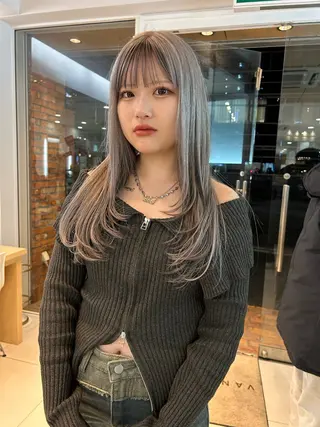 ロング カラー 🍀透明感抜群🍀/ ハイトーンカラーのヘアスタイル