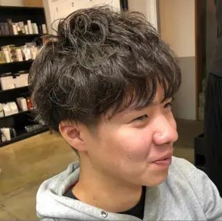 ショート パーマ メンズ 🌈本物の髪質改善 森田涼平のヘアスタイル