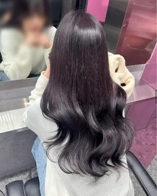 ロング カラー LANDS所属・nanaka 🤍韓国ワンホンヘアのヘアスタイル