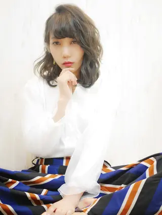 セミロング カラー Lucet所属・糸井 一輝のヘアスタイル