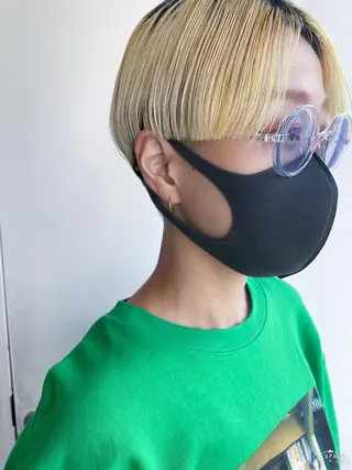 ショート nuu所属・💜ショート💜 ウルフ、ボブ二色亜美のヘアスタイル