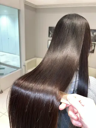 ロング 縮毛矯正/髪質改善/ ブリーチ/東陽町✨のヘアスタイル