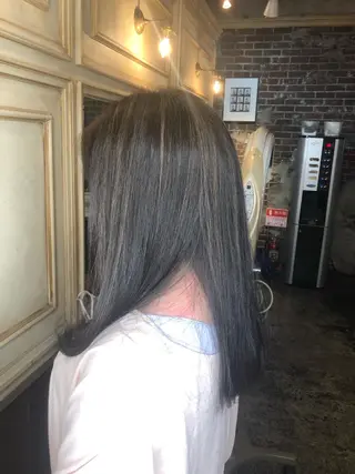 セミロング カラー 藤木 雅俊のヘアスタイル