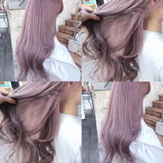 ロング カラー ヘアアレンジ メンズ キッズ 💟Chloe原宿店 🩶ハイトーンのヘアスタイル