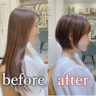 ショート レイヤーカット/艶カ ラー/chihiroのヘアスタイル