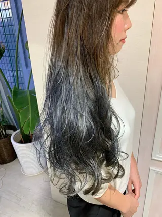 ロング カラー パーマ ヘアアレンジ マツエク・マツパ レイヤー＆カラー 人気美容師倉崎涼のヘアスタイル