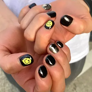 メンズ akari✨ 韓国風、メンズネイルのネイルデザイン