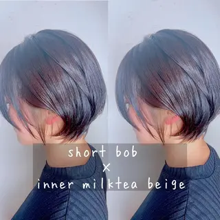 ショート カラー ヘアアレンジ ✨髪質改善/透明感✨ 西野　陽のヘアスタイル