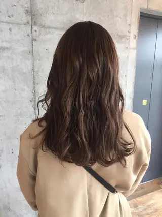 セミロング カラー 💘透明感カラー💘 沖本 将宏のヘアスタイル