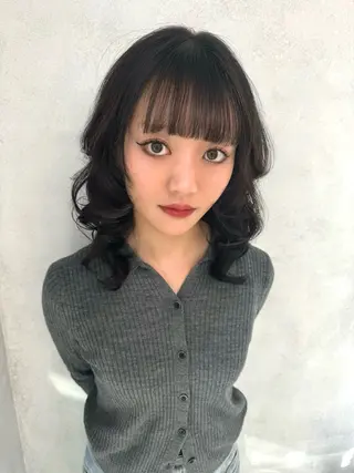 セミロング AOl所属・🫧艶髪🪽 Karinのヘアスタイル