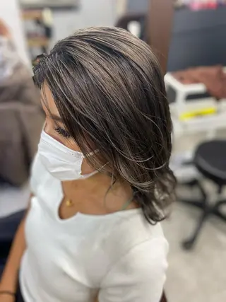 ミディアム 🌟髪質改善ケアカラ ー美髪縮毛矯正y🌟のヘアスタイル