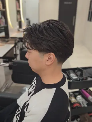 メンズ ミディアム パーマ Lapis 名古屋駅前店所属・LEN名古屋/パーマ 海外ヘア/メンズ特化のヘアスタイル