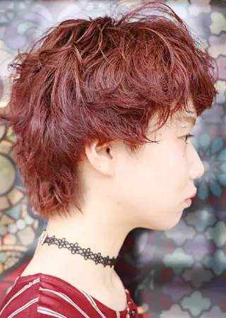 ショート カラー パーマ LAMP HAIR  ランプヘアー所属・徳永 博志のヘアスタイル