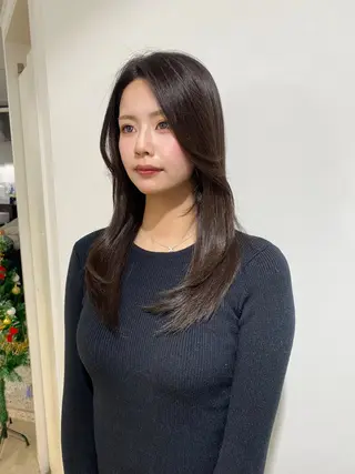 カラー AO所属・RISAKO 艶髪モテヘア🎀府中のヘアスタイル