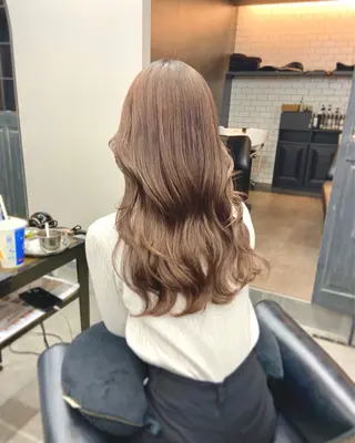 セミロング カラー 【salon Def】所属・韓国風・透明感カラー 💫ami💫のヘアスタイル