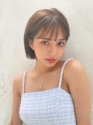 ショート カラー レイヤー🇰🇷 韓国ヘア💕トモミのヘアスタイル