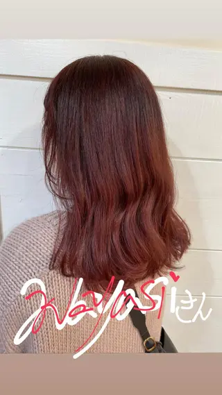 セミロング カラー 足立 悠輔のヘアスタイル